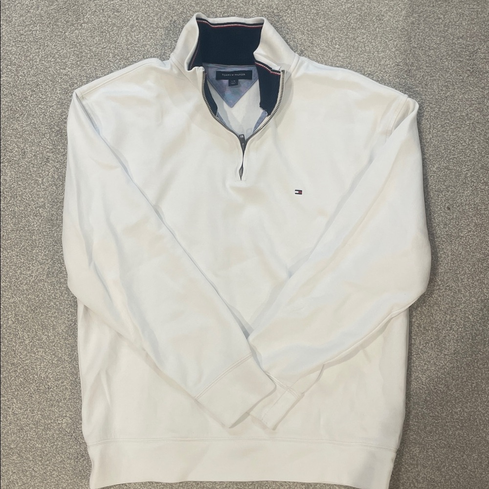 Tommy Hilfiger Classic White Half-Zip Pullover